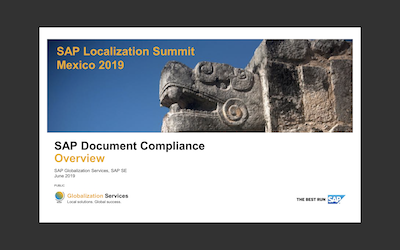 SAP Document Compliance. Workshop
