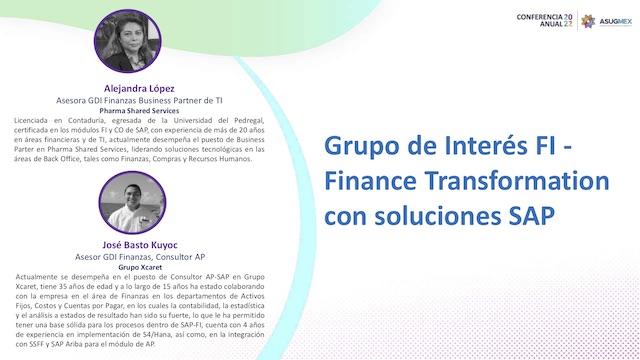 Grupo de Interés FI - Finance Transformation con soluciones SAP