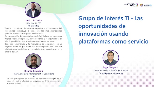 Grupo de Interés TI - Las oportunidades de innovación usando plataformas como servicio