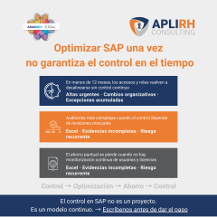 El verdadero reto en SAP no es optimizar, es mantener el control