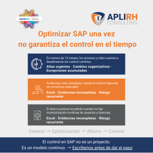 El verdadero reto en SAP no es optimizar, es mantener el control