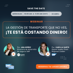 WEBINAR SAVE THE DATE  22 ABRIL    10:00 AM A 11:00 AM (CDT)