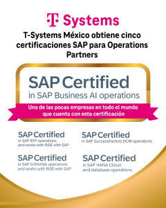 T-Systems México obtiene cinco certificaciones SAP para Operations Partners